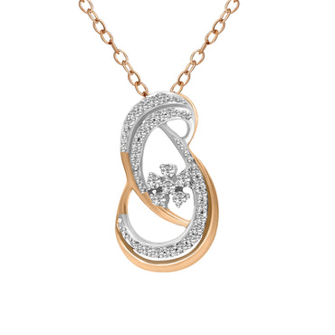0.21 Ct Diamond Pendant Necklace in 14Kt