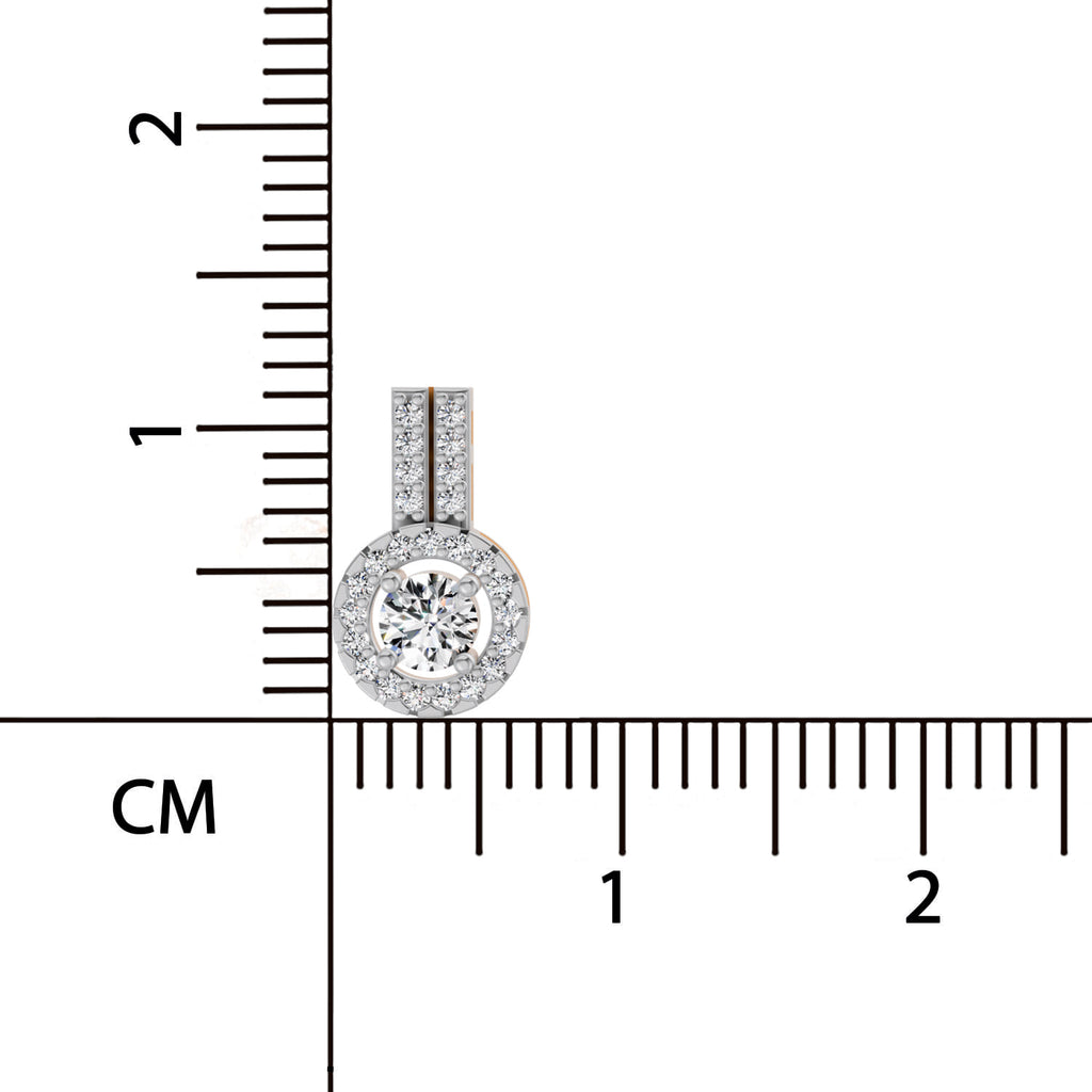 0.88 Ct Round Shape Solitaire Diamond Stud Earrings | 14K Rose Gold