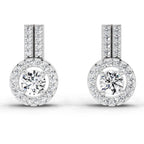 0.88 Ct Round Shape Solitaire Diamond Stud Earrings | 14K Rose Gold