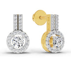 0.88 Ct Round Shape Solitaire Diamond Stud Earrings | 14K Rose Gold