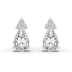 0.75 Ct Pear Stud Earrings | 14K Rose Gold  FG VS Quality Diamonds