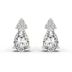 0.75 Ct Pear Stud Earrings | 14K Rose Gold  FG VS Quality Diamonds
