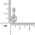 1.42 Ct Oval Shape Dangle Diamond Earrings | 14K Rose Gold