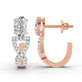 1.25 CtInfinity Hoop Oval Shape Diamond Earrings | 14K Rose Gold