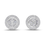 1.74 Ct Marquise Shape Halo Diamond Earrings | 14K Rose Gold