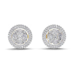 1.74 Ct Marquise Shape Halo Diamond Earrings | 14K Rose Gold