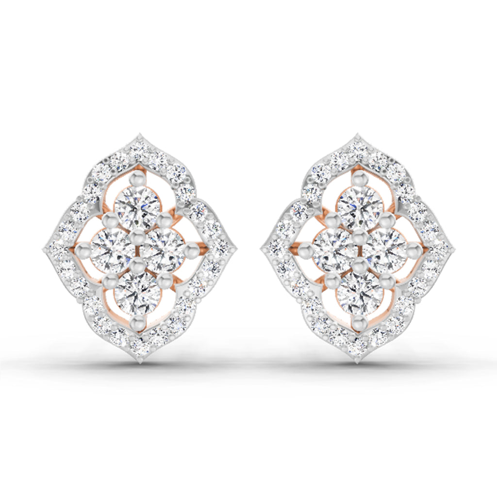 0.45 Ct Round Fashion Earrings | 14K Rose Gold