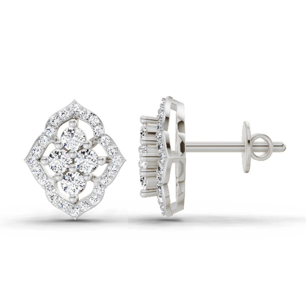 0.45 Ct Round Fashion Earrings | 14K Rose Gold