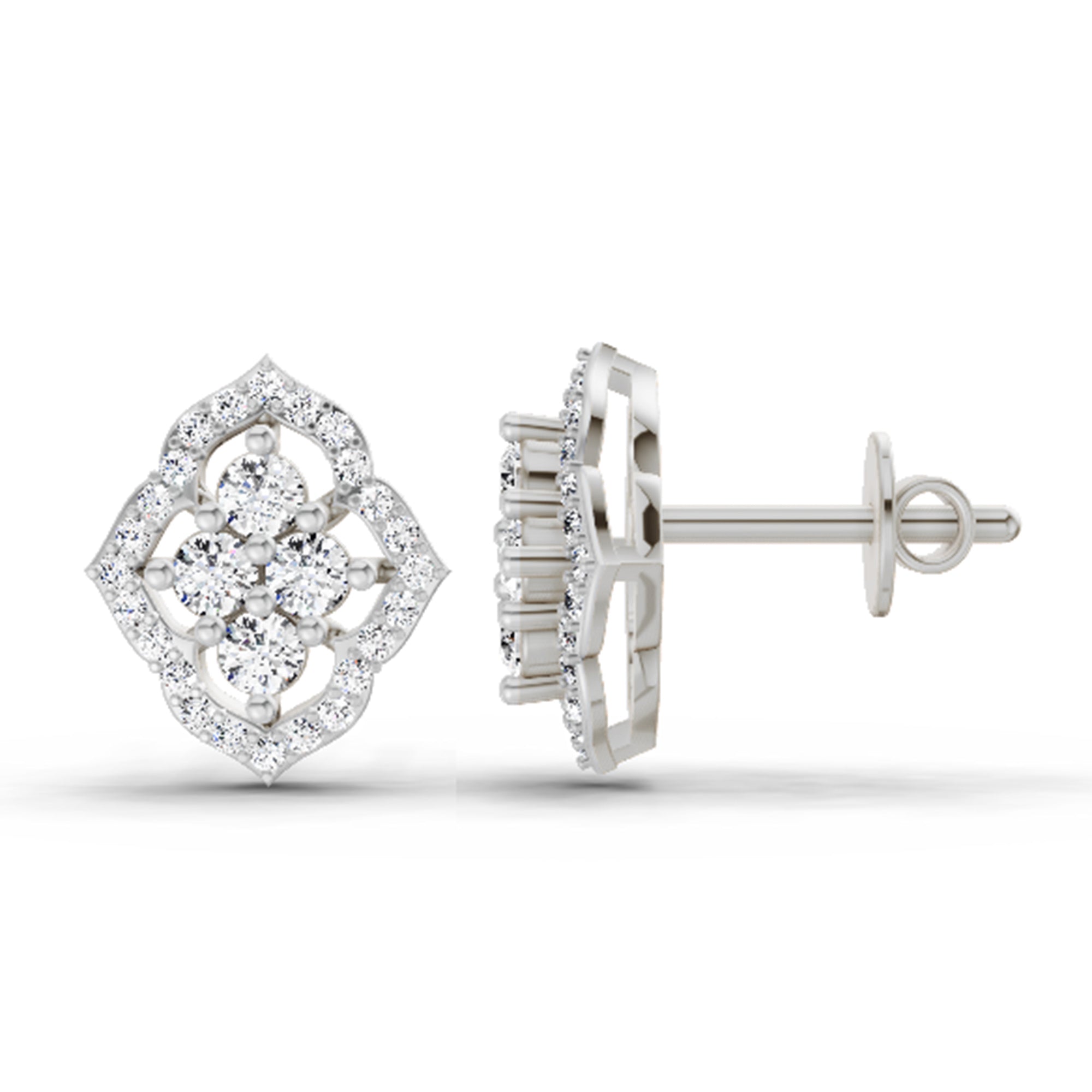 0.45 Ct Round Fashion Earrings | 14K Rose Gold