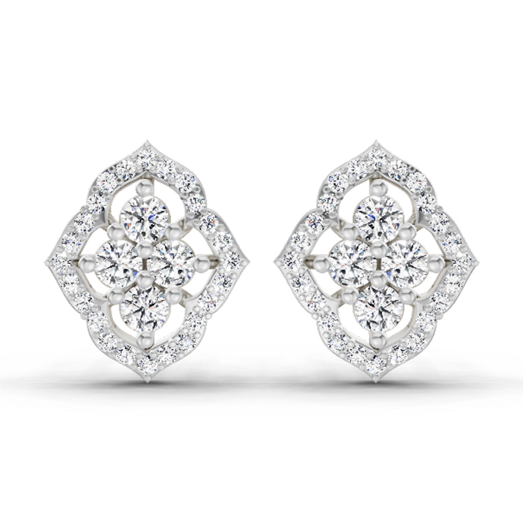 0.45 Ct Round Fashion Earrings | 14K Rose Gold