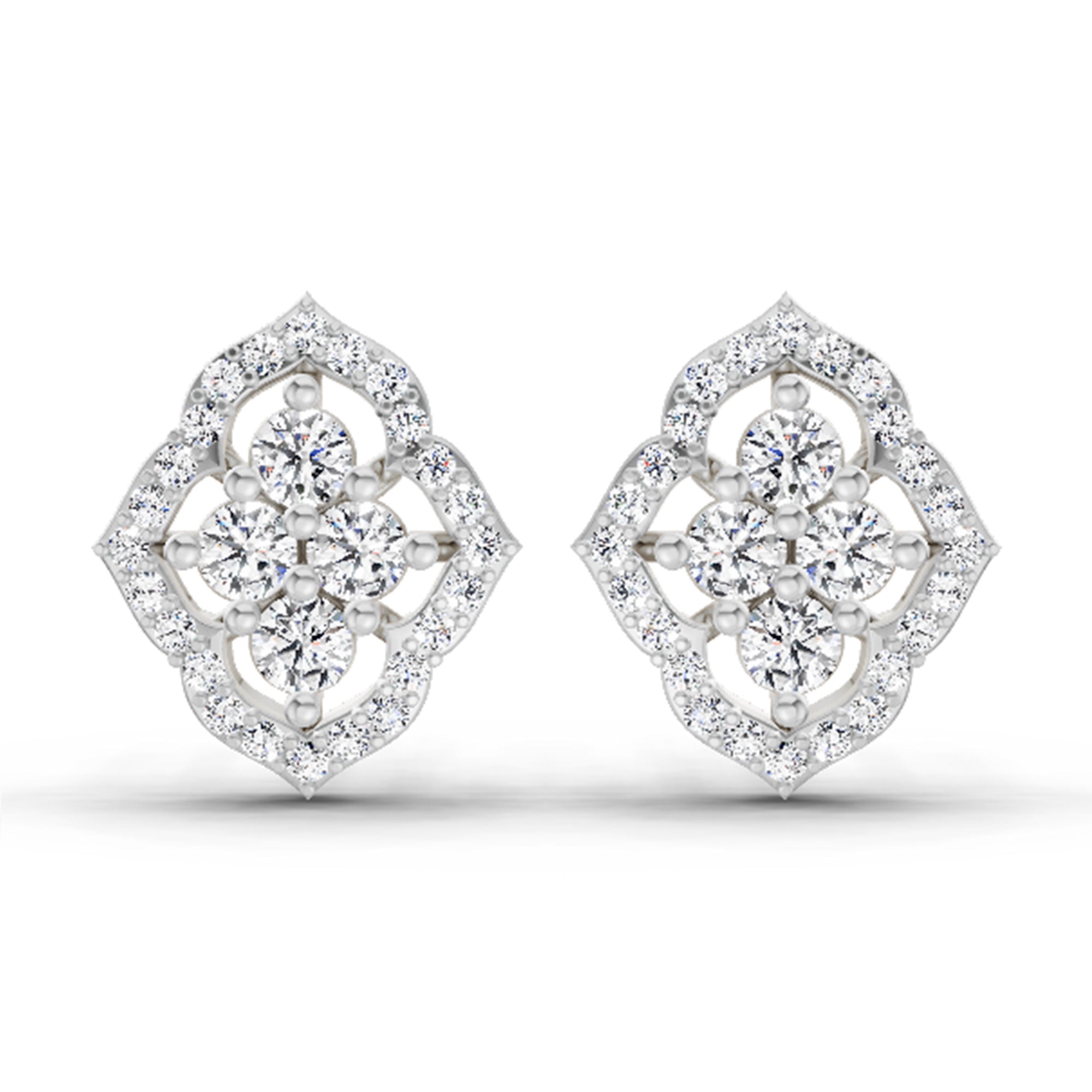 0.45 Ct Round Fashion Earrings | 14K Rose Gold