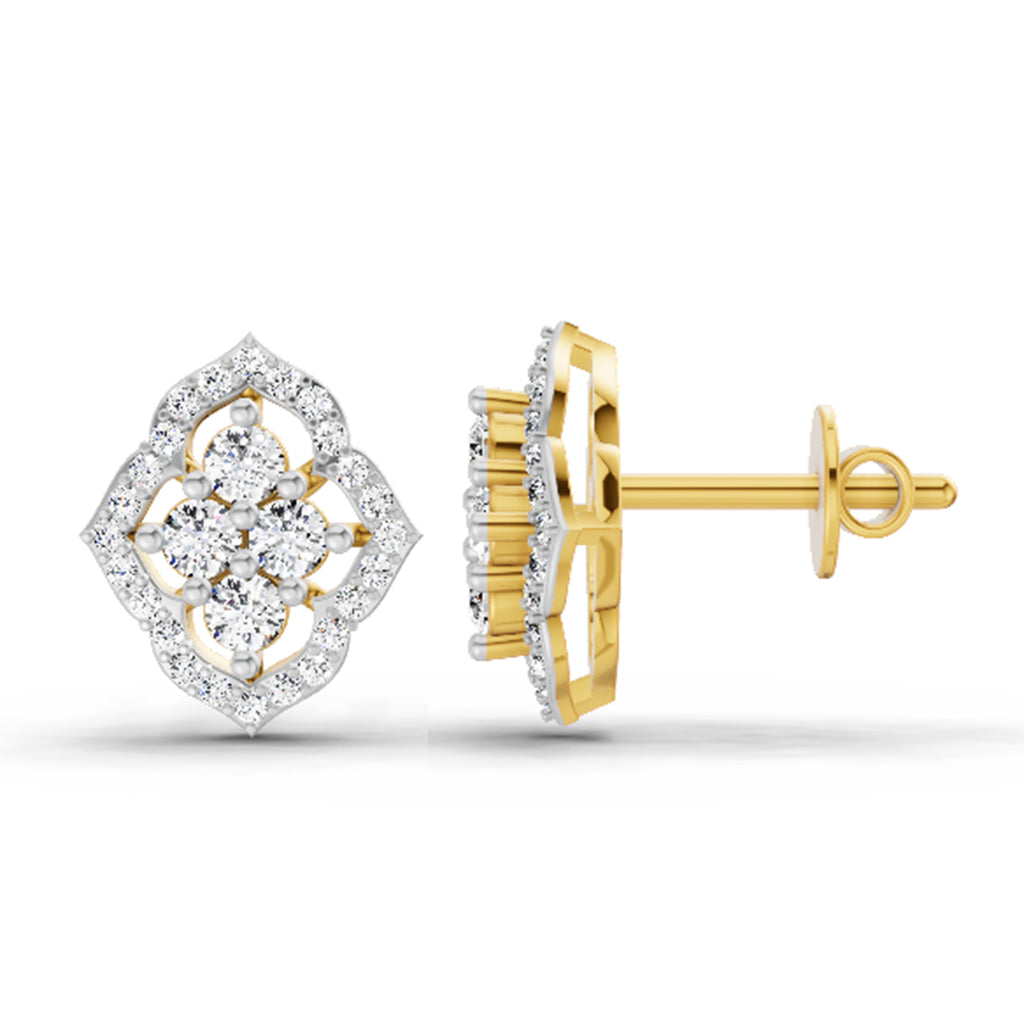 0.45 Ct Round Fashion Earrings | 14K Rose Gold