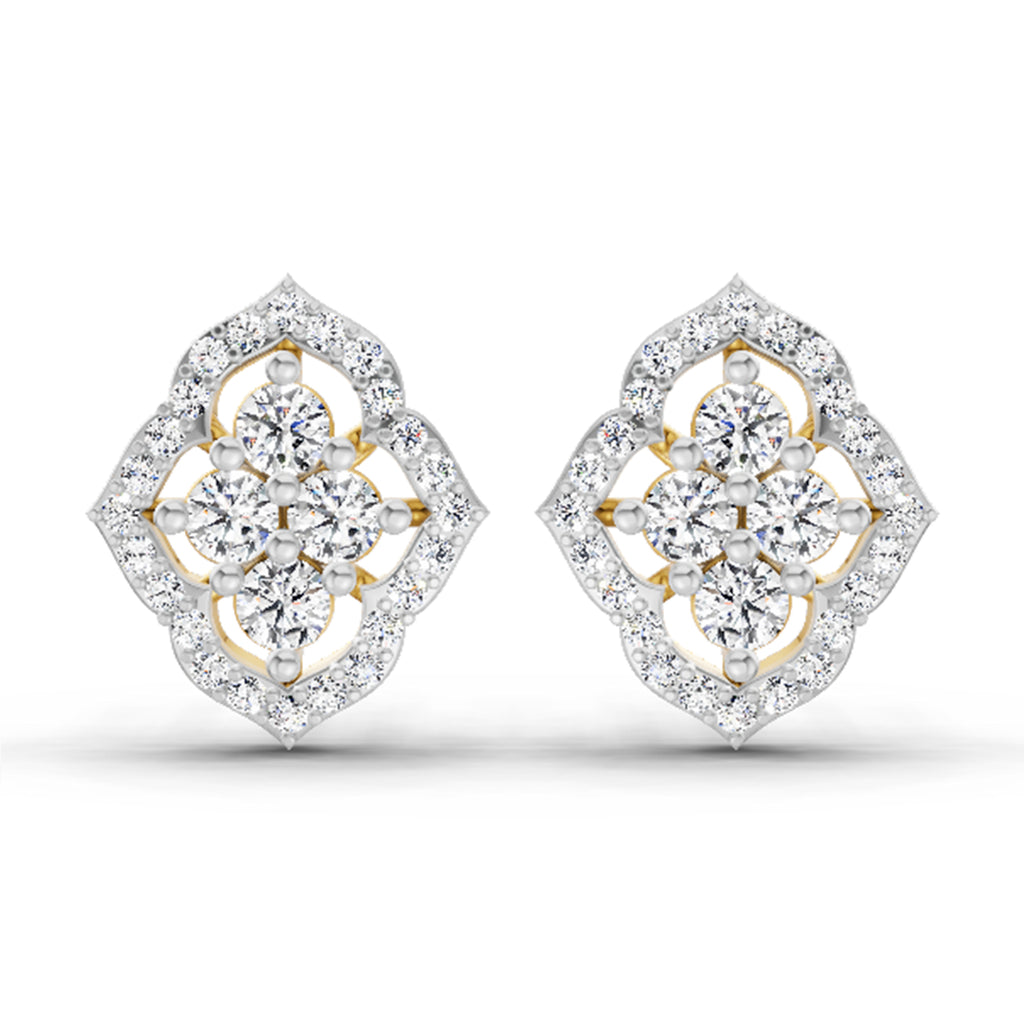 0.45 Ct Round Fashion Earrings | 14K Rose Gold