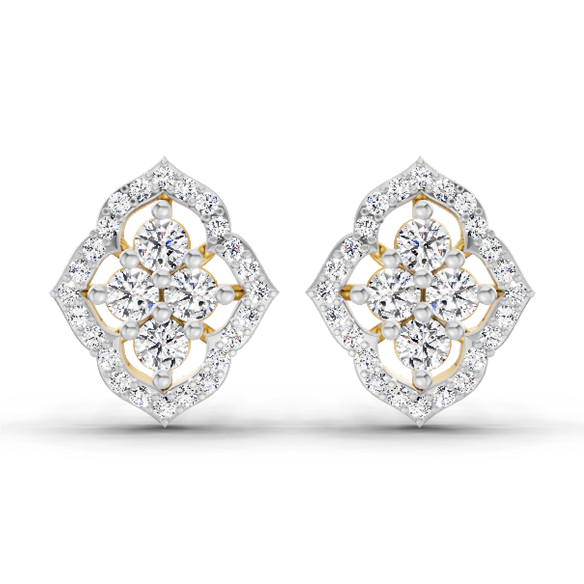 0.45 Ct Round Fashion Earrings | 14K Rose Gold