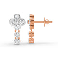 0.5 Ct Round Dangle Earrings | 14K Rose Gold  FG VS Quality Diamonds