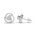 0.71 Ct Round Stud Earrings | 14K White Gold  FG VS Quality Diamonds