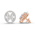 1.8 Ct Clover Earrings | 14K Rose Gold