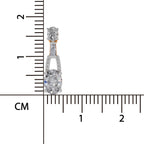 2.4 Ct Oval Shape Dangle Diamond Earrings | 14K Rose Gold