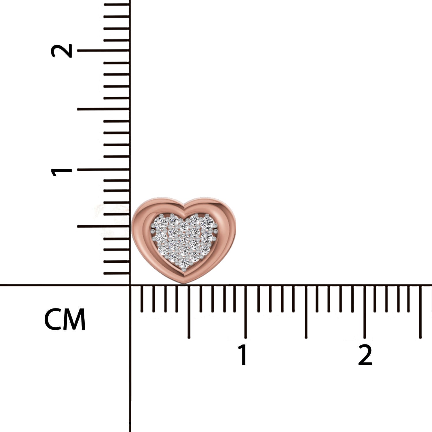 0.08 Ct Heart Shape Earrings | 14Kt Yellow Gold  Diamonds| FG VS Quality