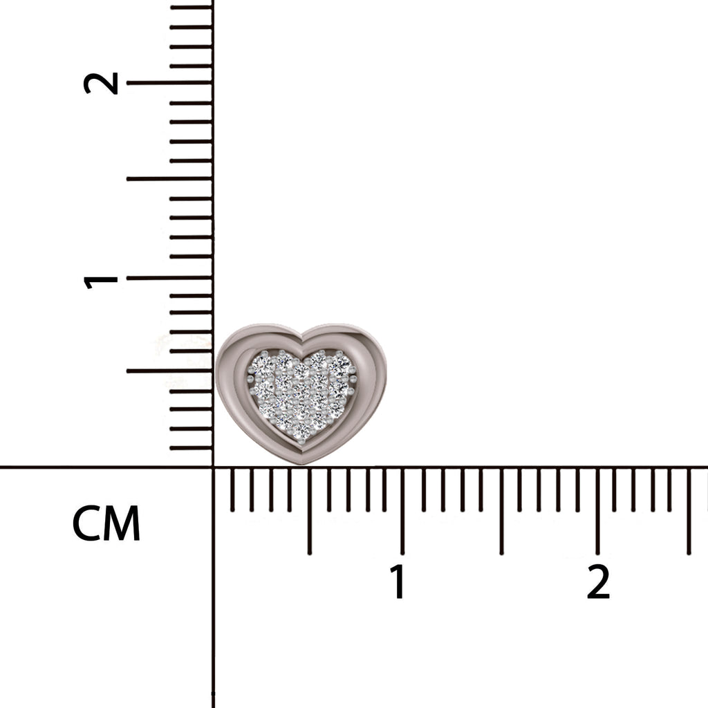 0.08 Ct Heart Shape Earrings | 14Kt Yellow Gold  Diamonds| FG VS Quality