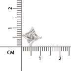 0.1 Ct Floral Stud Earrings | 14K Rose Gold  FG VS Quality Diamonds