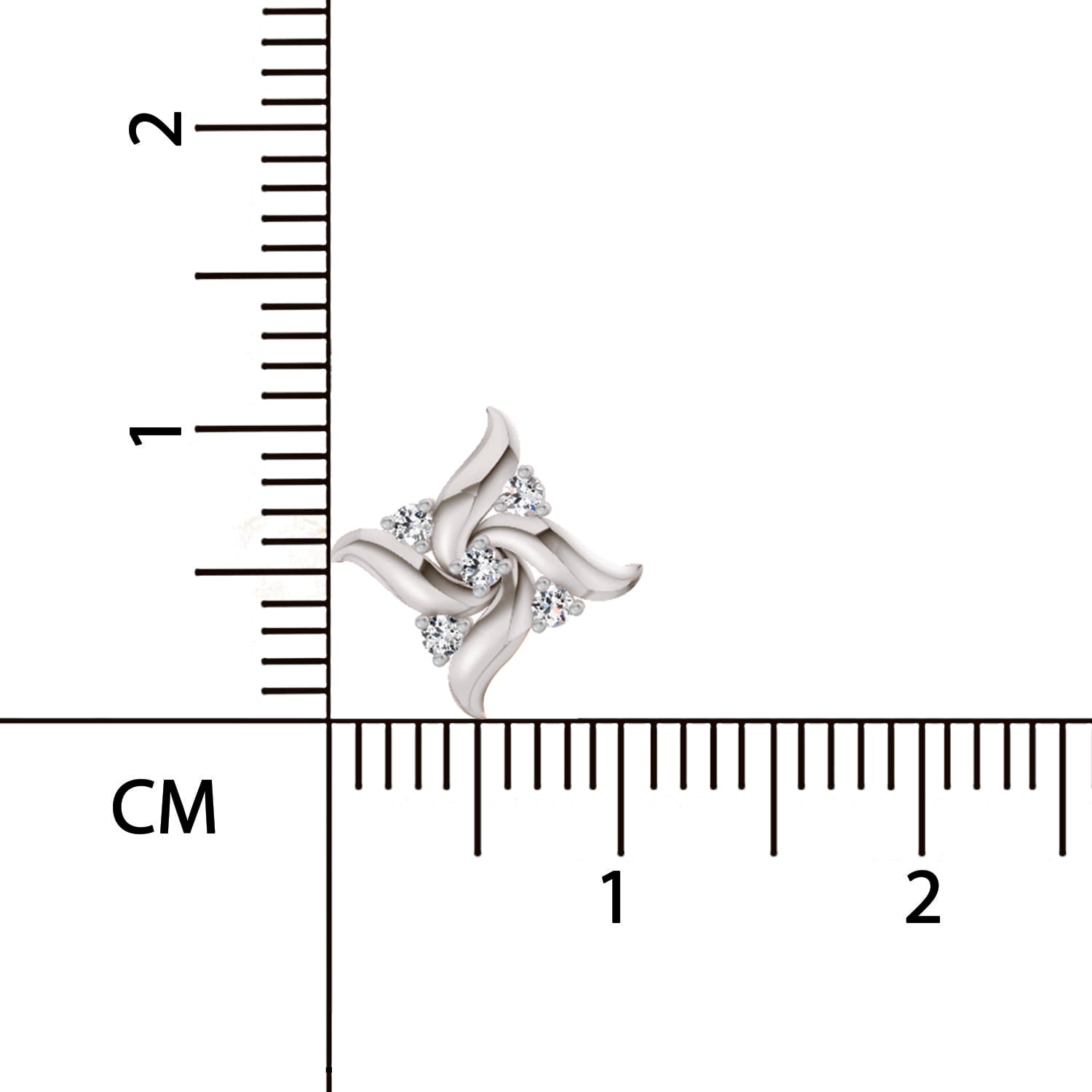 0.1 Ct Floral Stud Earrings | 14K Rose Gold  FG VS Quality Diamonds