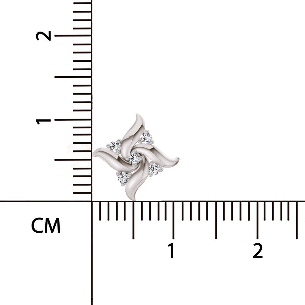 0.1 Ct Floral Stud Earrings | 14K Yellow Gold  FG VS Quality Diamonds