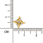 0.1 Ct Floral Stud Earrings | 14K Yellow Gold  FG VS Quality Diamonds