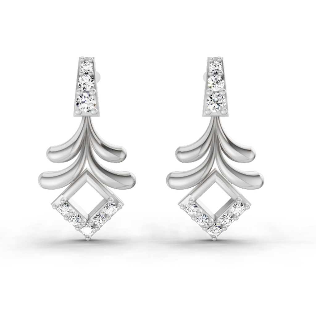 0.10 CtRound Shape Earrings | 14K Yellow Gold  FG VS Quality Diamonds