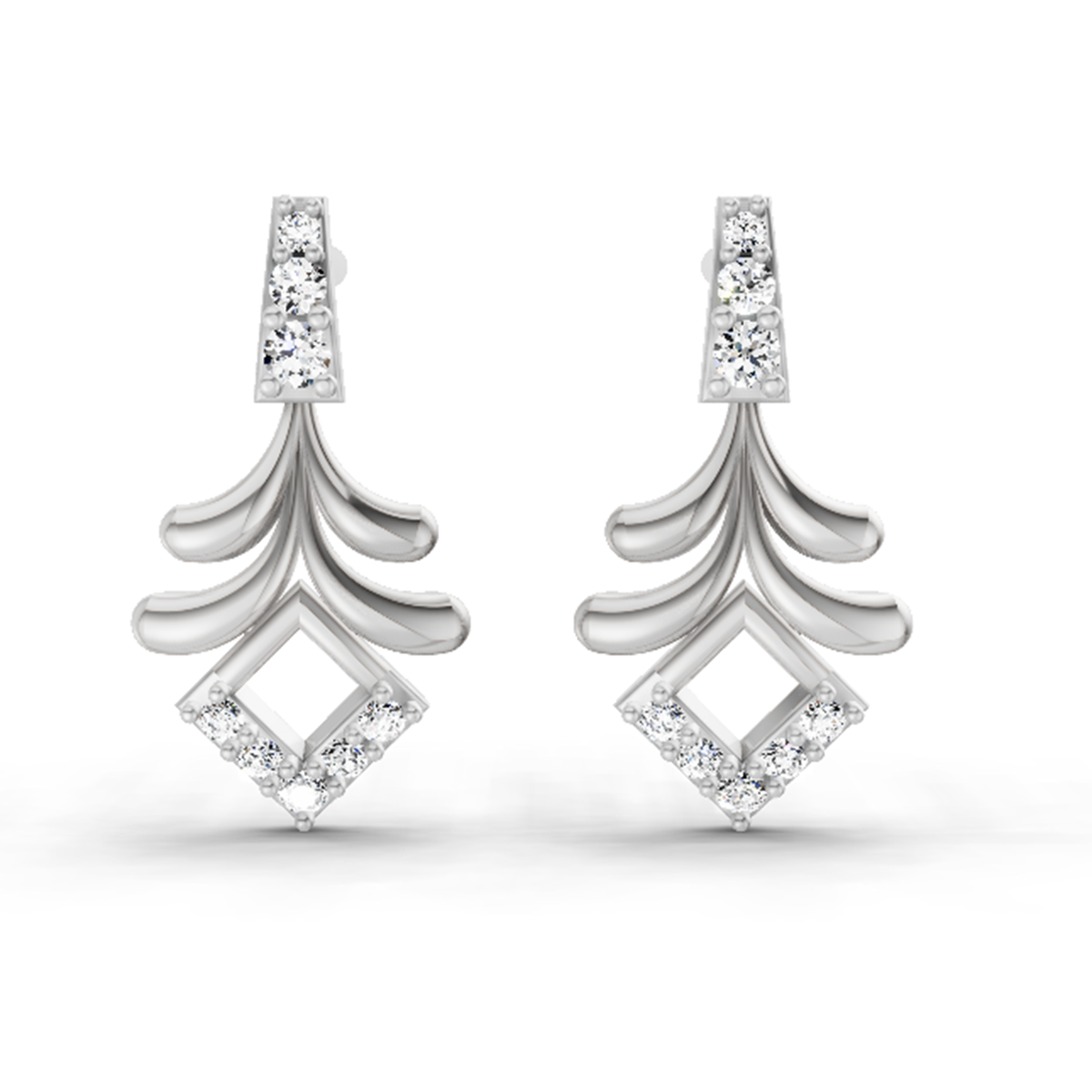 0.10 CtRound Shape Earrings | 14K Yellow Gold  FG VS Quality Diamonds