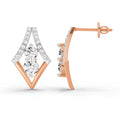 0.79 Ct Round Fashion Stud Earrings | 14K Rose Gold