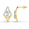 0.79 Ct Round Fashion Stud Earrings | 14K Yellow Gold
