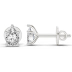 0.46 Ct  Pear Shape Solitaire Diamond Stud Earrings | 14K Yellow Gold