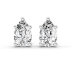 0.64 Ct Pear Stud Earrings | 14K Rose Gold