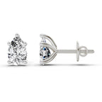 0.64 Ct Pear Stud Earrings | 14K Rose Gold