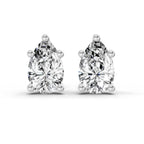 0.64 Ct Pear Stud Earrings | 14K Rose Gold