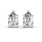 0.64 Ct Pear Stud Earrings | 14K Rose Gold