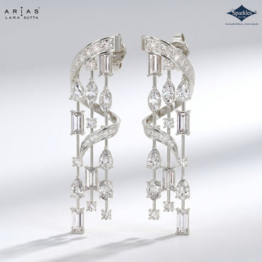 Arias by Lara Dutta Spiral Drop Earring