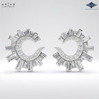 Arias by Lara Dutta Emerald & Baguette Diamond Studs