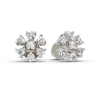 0.70 Ct Round Lily Earrings | 14K Rose Gold
