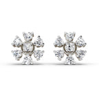 0.70 Ct Round Lily Earrings | 14K Rose Gold