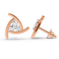 0.35 Ct Round Fashion Stud Earrings | 14K Rose Gold