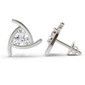 0.35 Ct Round Fashion Stud Earrings | 14K White Gold
