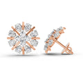 0.87 Ct Round Fashion Stud Earrings | 14K Rose Gold