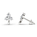 0.35 CtRound Shape Earrings | 14K White Gold