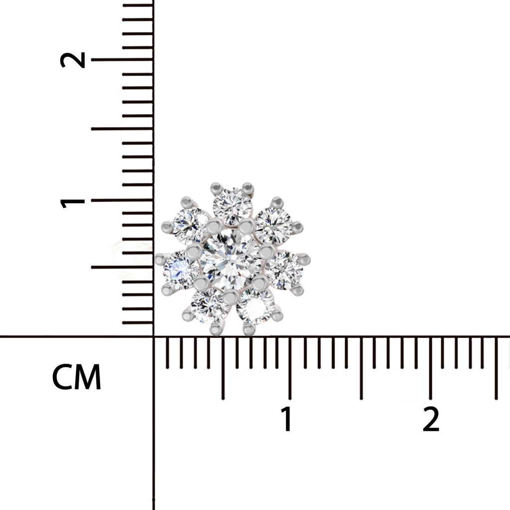2.89 Ct Round Shape Halo Diamond Earrings | 14K Rose Gold