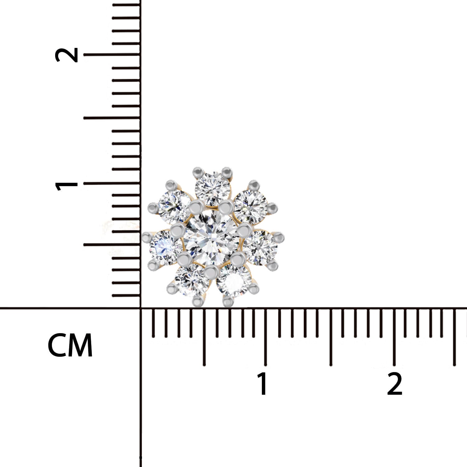 2.89 Ct Round Shape Halo Diamond Earrings | 14K Rose Gold