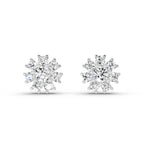 2.89 Ct Round Shape Halo Diamond Earrings | 14K Rose Gold