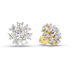 2.89 Ct Round Shape Halo Diamond Earrings | 14K Rose Gold