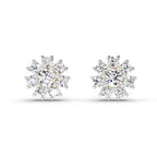 2.89 Ct Round Shape Halo Diamond Earrings | 14K Rose Gold